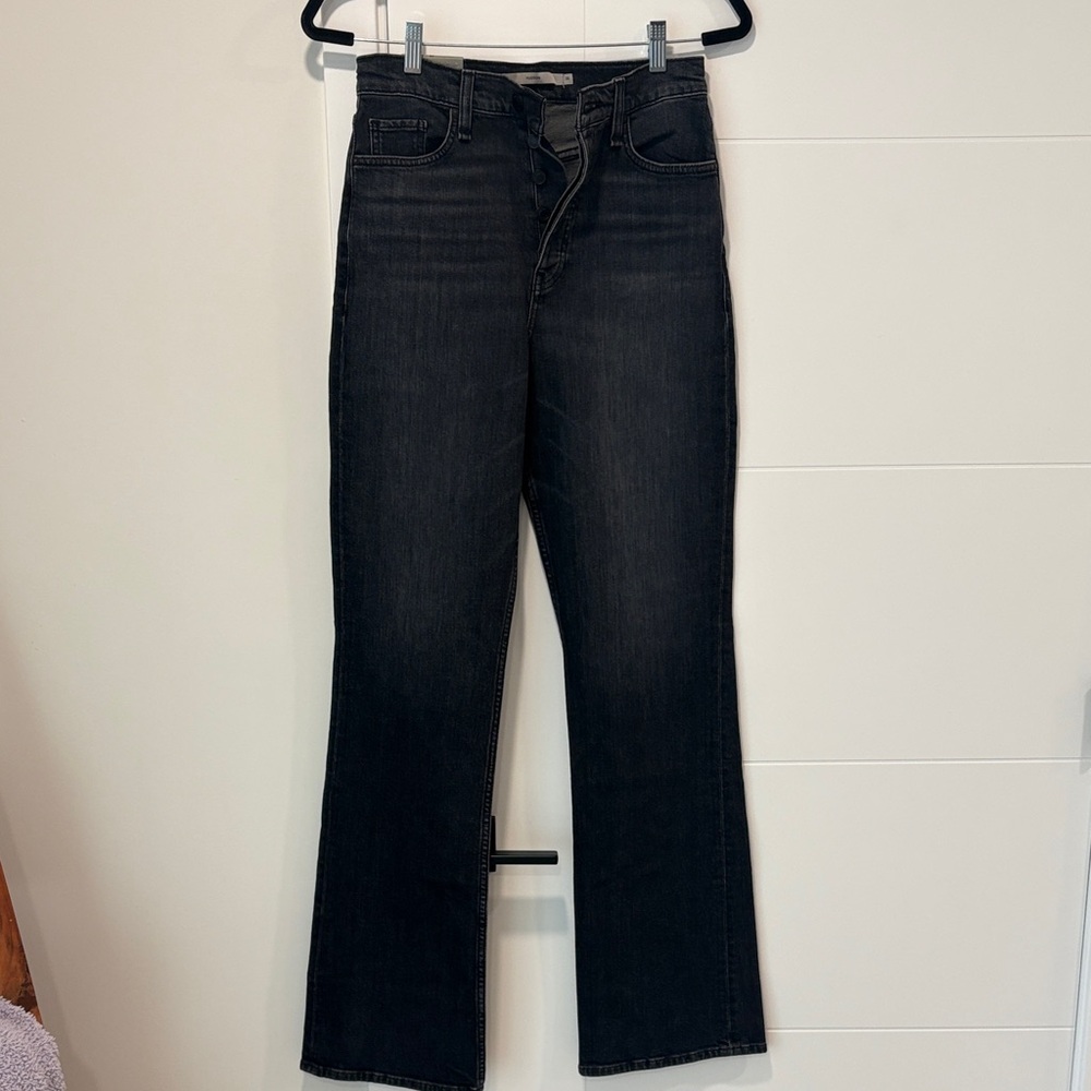 BNWT Hudson Classic Black Jeans Faye Ultra High Rise Flare Size 28, 33” inseam